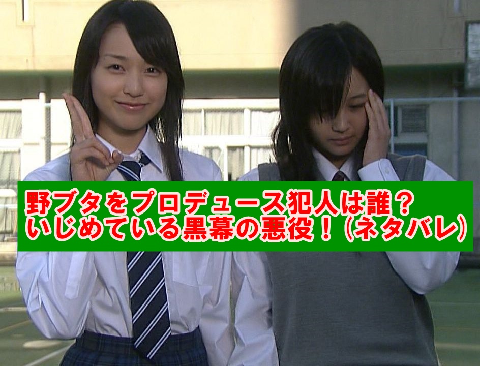 野ブタをプロデュース犯人は誰？ いじめている黒幕の悪役！(ネタバレ)